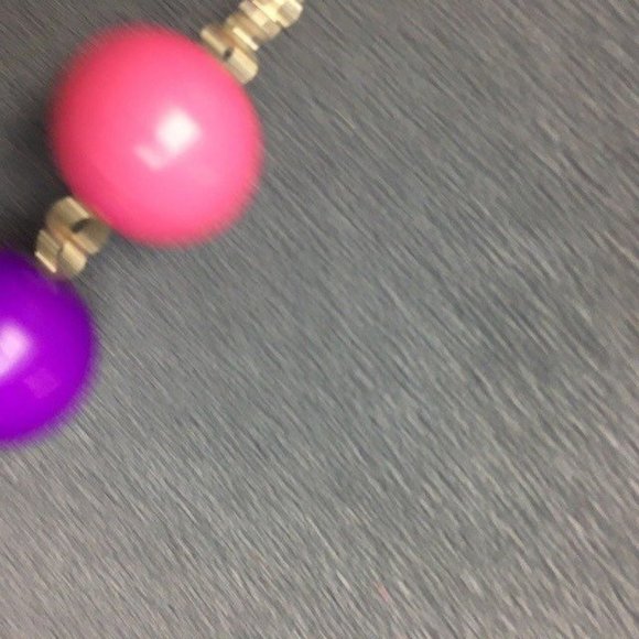 Star Beaded Necklace As Is Pink Pearl Purple Enamel Beige Silver Chain Barbie - Picture 6 of 10